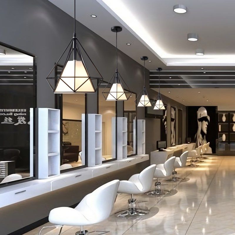 理发店吊灯发廊钻石吊灯铁艺鸟笼奶茶店餐厅吧台超亮创意个性,淘宝优惠券,粉丝福利购,淘宝优惠卷