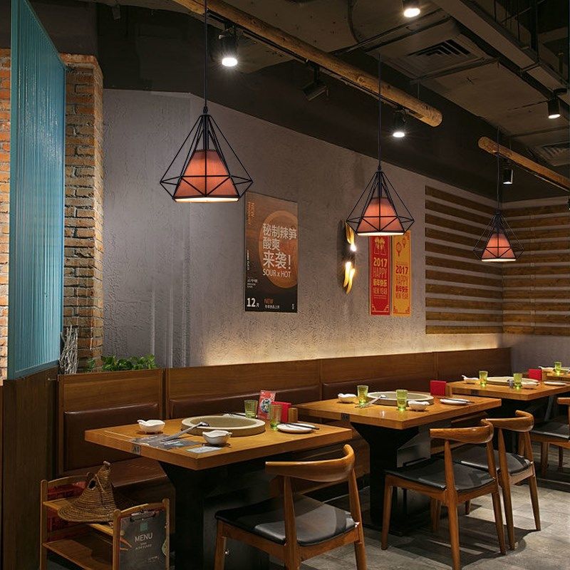 理发店吊灯发廊钻石吊灯铁艺鸟笼奶茶店餐厅吧台超亮创意个性,淘宝优惠券,粉丝福利购,淘宝优惠卷