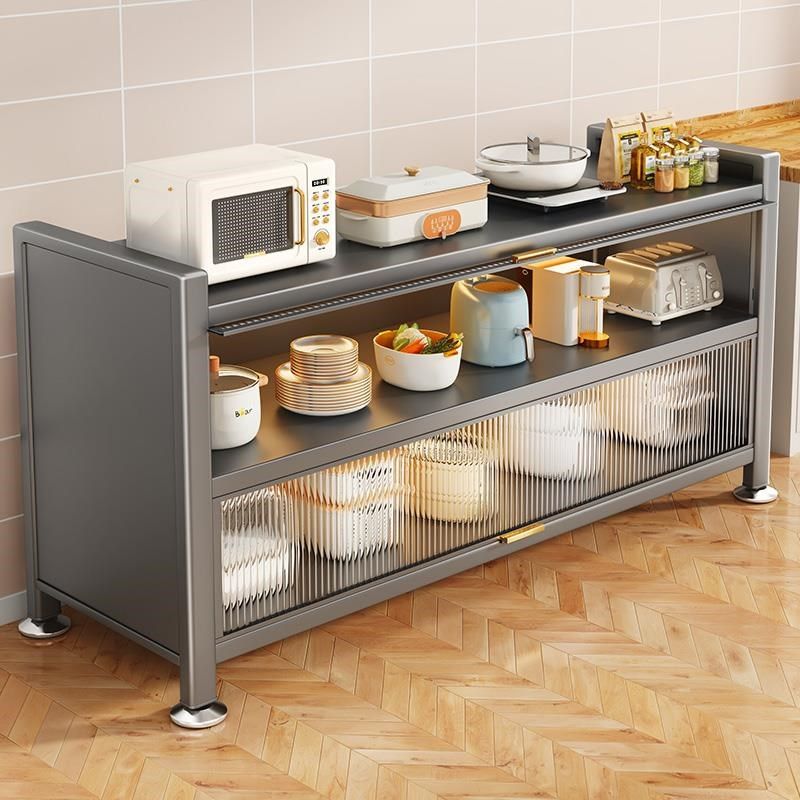 厨房落地多层家用微波炉碗柜餐边柜收纳柜子储物柜,淘宝优惠券,粉丝福利购,淘宝优惠卷