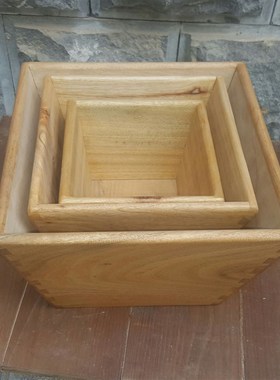 香樟木米斗招财升老式摆件四方斗中式仿古斗金实木质升子结婚