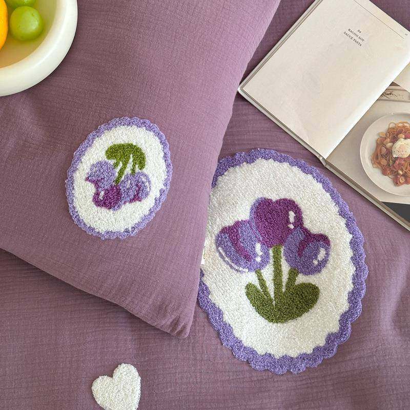 春季A类纯棉双层纱床上四件套轻奢全棉小清新床品被套床单三件套4,淘宝优惠券,粉丝福利购,淘宝优惠卷