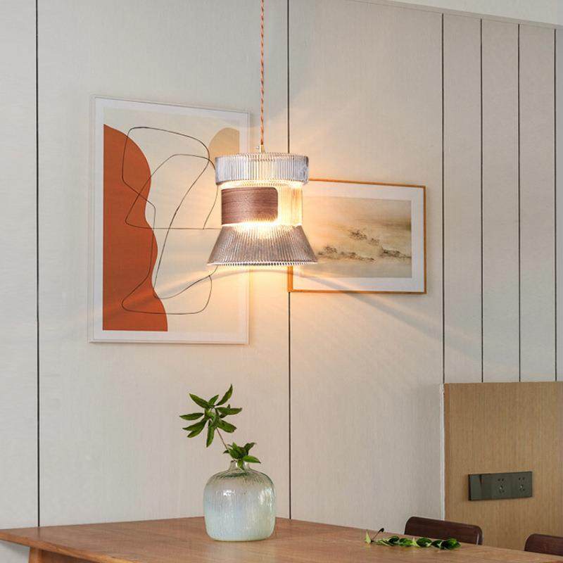 餐厅吊灯复古日式三头胡桃木玻璃餐桌吧台橱窗卧室床头灯复古风,淘宝优惠券,粉丝福利购,淘宝优惠卷