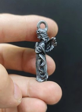 纯铜天使女孩钥匙扣挂件精致卡通汽车钥匙链圈环女士包包挂饰礼品