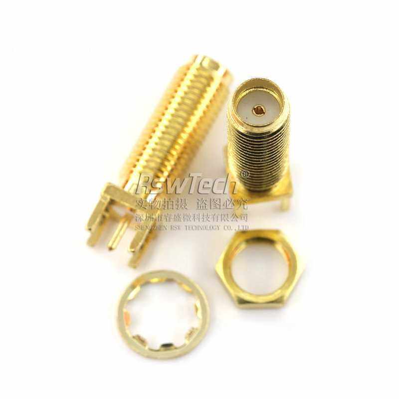 SMA-KE射频连接器  正脚外螺内孔接头 立式加长款焊接RF天线座子,淘宝优惠券,粉丝福利购,淘宝优惠卷