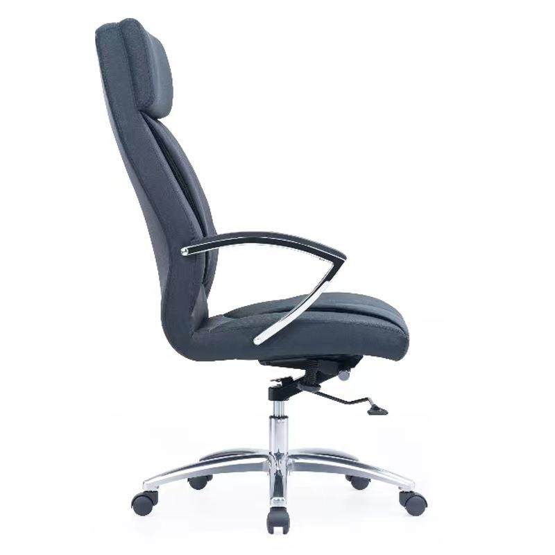 产地椅子万向轮带扶手高背老板椅弓形脚皮质商务会议椅椅子 - 图0