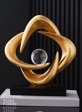 财源滚滚客厅摆件轻奢酒柜电视柜办公室高级感家居艺术装饰品