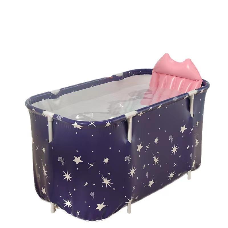 成人特大浴盆桶洗澡盆儿童全身桶家用澡盆浴缸特大号洗澡泡澡折 - 图0