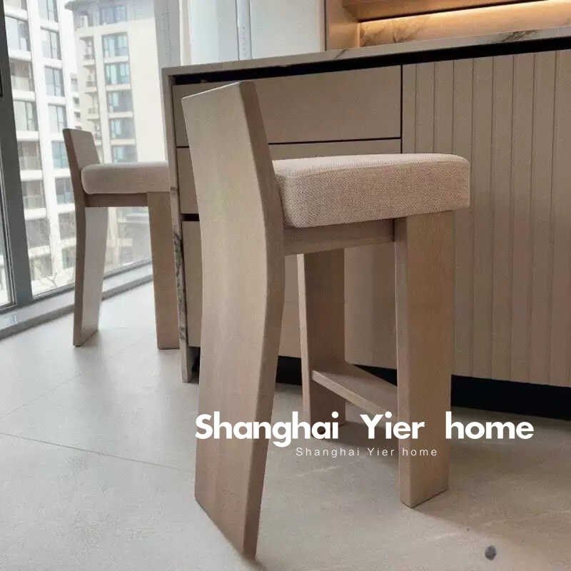 简约实木吧椅岛台面椅家用白蜡木酒吧靠背吧凳前台椅子,淘宝优惠券,粉丝福利购,淘宝优惠卷