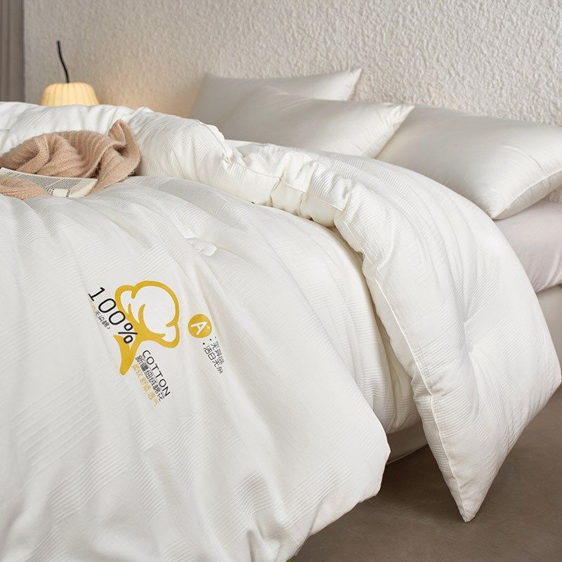 A类全棉无染色水洗提花细棉棉花被四季款春秋被加厚冬被棉絮,淘宝优惠券,粉丝福利购,淘宝优惠卷