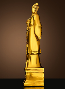 纯黄铜药仲五大名医铜像人物雕塑全圣张王景医身送药师医