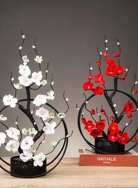 中式房面客厅桌间装饰品电视柜玄创摆设关意铁艺摆件