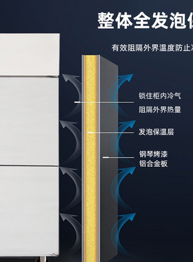 四门冰箱商用风冷无霜立式冷冻4开门大容量六门不锈钢6门厨房冰柜