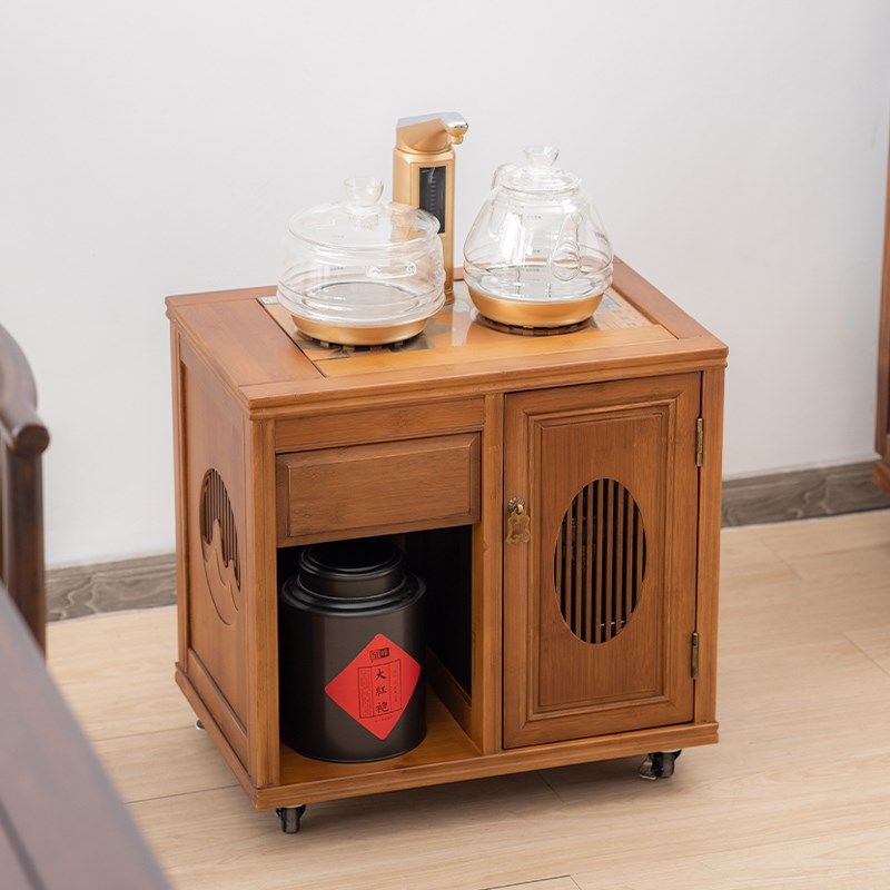 新中式移动茶水柜全自动烧水壶一体茶桌边几侧柜水桶家用茶台现货,淘宝优惠券,粉丝福利购,淘宝优惠卷