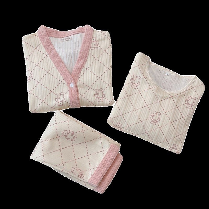 孕妇睡衣秋冬加厚夹棉三件套空气棉月子服春秋产後哺乳衣产妇哺乳,淘宝优惠券,粉丝福利购,淘宝优惠卷