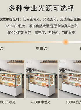 广拓蛋糕三明治网红甜点展示直角前开门冷藏展示柜