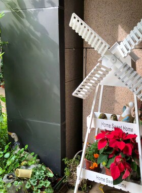 创意落地木质装车花风装饰家居阳台软风店铺橱窗摆设田园架大花架