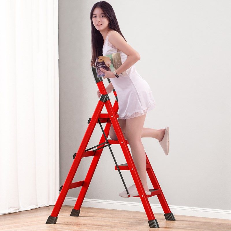 家用梯子折叠梯加厚多功能伸缩梯安全扶手步梯人字梯踏板梯两用,淘宝优惠券,粉丝福利购,淘宝优惠卷