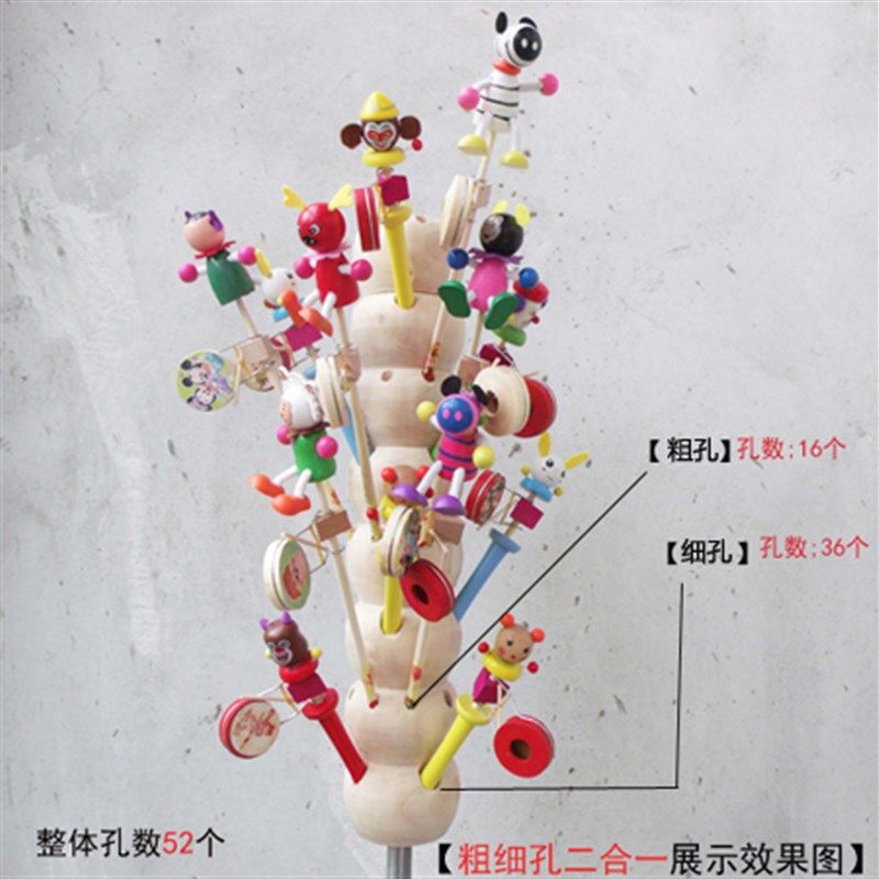 地摊热卖 手工制作木头人摇摇鼓展示架 冰糖葫芦支架可折叠,淘宝优惠券,粉丝福利购,淘宝优惠卷