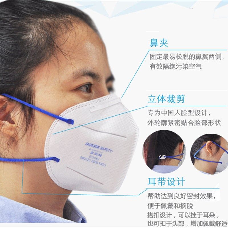 JACSON金佰利6防尘口罩折叠无阀装修打磨口罩头戴5只盒,淘宝优惠券,粉丝福利购,淘宝优惠卷