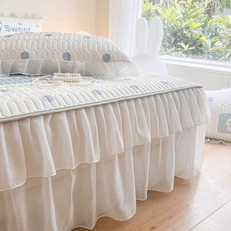 夏季A类公主风乳胶凉席床裙可机水洗冰丝床单软席床席,淘宝优惠券,粉丝福利购,淘宝优惠卷