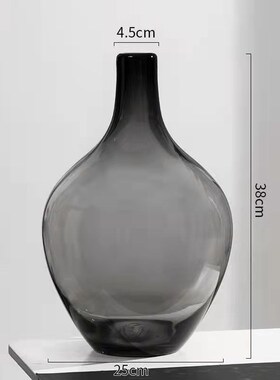 北欧轻奢高档大肚玻璃花瓶插花水养吊钟马醉木容器摆件客厅装饰品