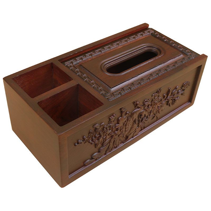 复古中式纸巾盒木新款雕刻花鸟回纹仿古多功能抽纸盒方形木盒,淘宝优惠券,粉丝福利购,淘宝优惠卷
