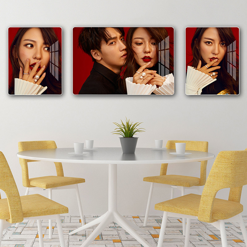 韩式婚纱照挂墙相框定制结婚放大组合照片墙窄边无边框拉米娜,淘宝优惠券,粉丝福利购,淘宝优惠卷