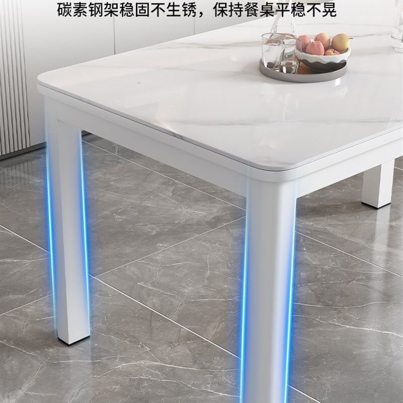 钢化玻璃餐桌椅组合家用小户型长方形吃饭桌子6人出租房经济型,淘宝优惠券,粉丝福利购,淘宝优惠卷