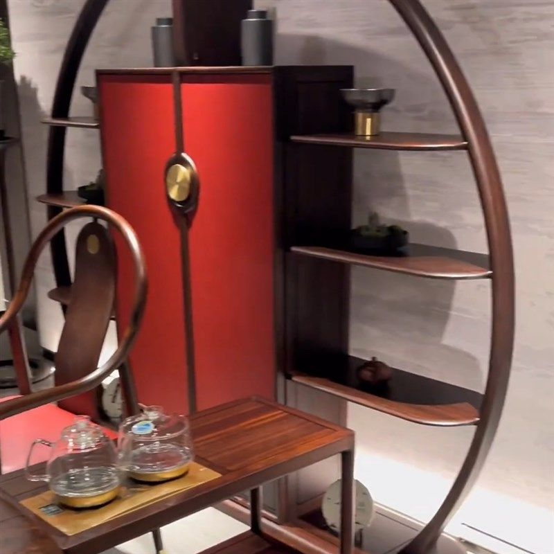 新中式乌金木禅意茶桌椅组合简约现代功夫实木茶几客厅茶台一体,淘宝优惠券,粉丝福利购,淘宝优惠卷