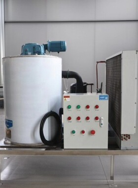 1吨小型片冰机不锈钢风冷海鲜保鲜超市制冰设备全自动鳞片制冰机