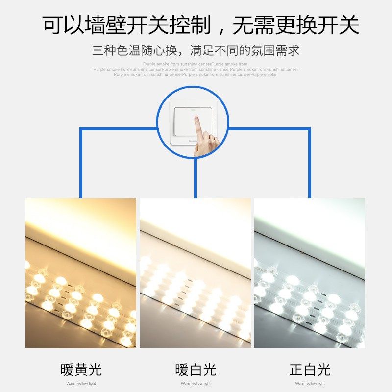 芯改造灯板灯带灯条长条节能无极透镜贴片遥控三色光源,淘宝优惠券,粉丝福利购,淘宝优惠卷