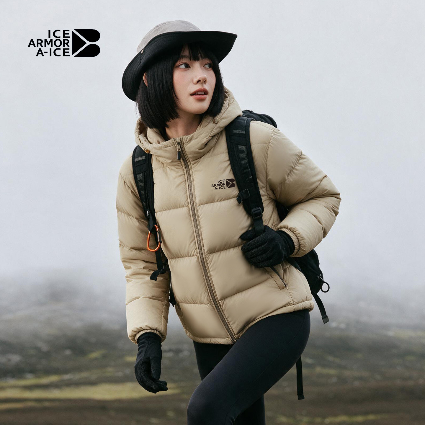YBB/鸭宝宝2026短款羽绒服女连帽面包服冬季保暖外套厚羽绒服C