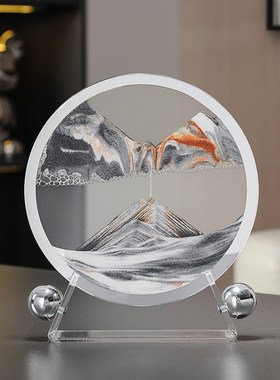 流沙画沙漏摆件客厅电视柜装饰品创意客厅桌面礼物