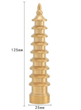 文9塔 昌九层十三层小铜器空房黄铜家居书心书桌摆件