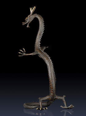 龙摆件立龙装饰品站龙家居饰品摆件铜生肖龙饰品