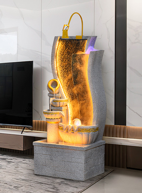 欧式摆水喷泉流件循环水景观厅客招财玄关装饰品乔迁新居开业礼物