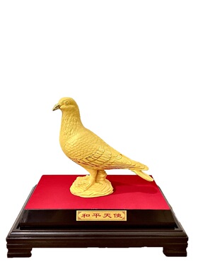 绒和平鸽摆件 天下太平 家居书房装饰品铺桌公司办公店面摆放
