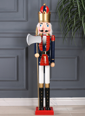 欧式胡桃夹子兵摆件人物木偶 酒店商场圣诞节装饰品迎宾摆设