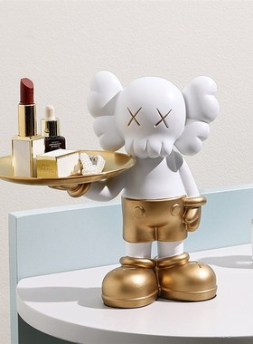 创意暴力熊钥匙收纳托盘茶几客厅进门玄关电视柜家居装饰品小摆件