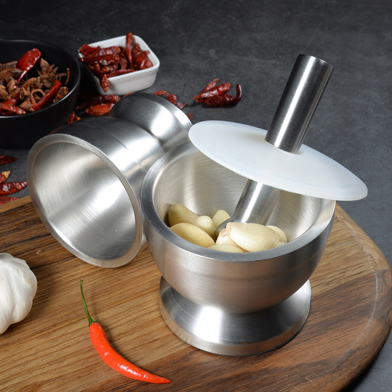 捣蒜器不锈钢捣碎罐家用药杵研磨捣碎器老式擂钵中蒜臼子304药盅,淘宝优惠券,粉丝福利购,淘宝优惠卷