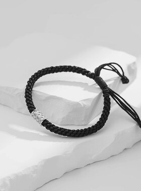 罗网手链男潮高级感简约手工编制可调节手绳百搭个性配饰小众饰品