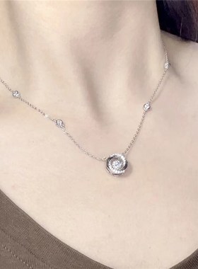 999纯银项链女莫比乌斯环2024年新款轻奢小众跳动的心情人节礼物
