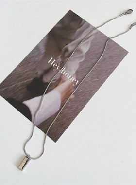 项链男潮高级感锁骨链小众设计感吊坠简约百搭毛衣链女2022年新款