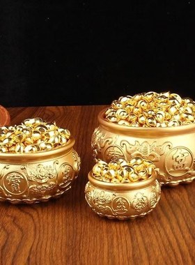 创意聚宝盆摆件招财元宝摆件开业乔迁新婚礼品家居装饰品祝福摆件