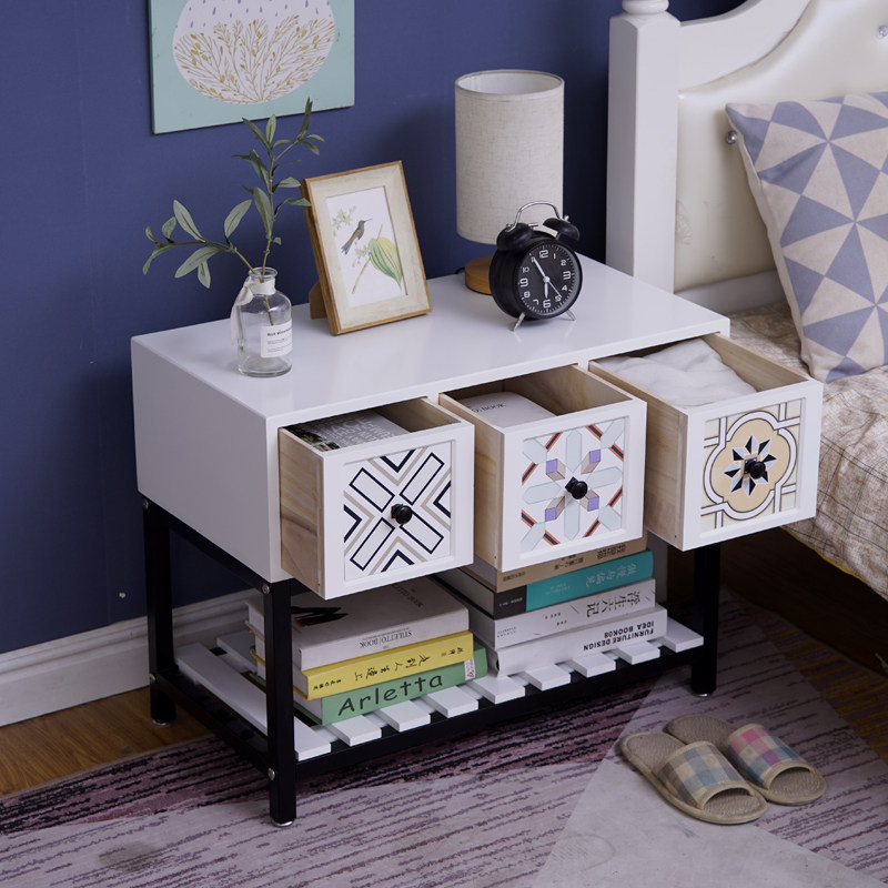 客厅收纳柜子抽屉式储物柜铁艺斗柜家具彩绘斗柜玄关装饰,淘宝优惠券,粉丝福利购,淘宝优惠卷