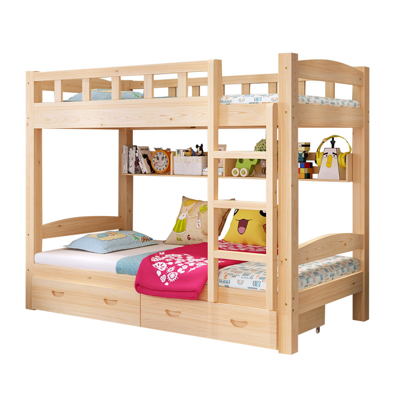 全实木上下床儿童床二层宿舍高低床成年子母床双人上下铺木床双层,淘宝优惠券,粉丝福利购,淘宝优惠卷