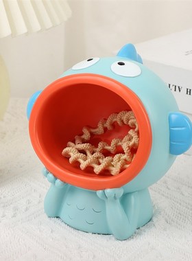 丑鱼门口玄关钥匙收纳摆件桌面装饰展示架托盘口罩收纳架