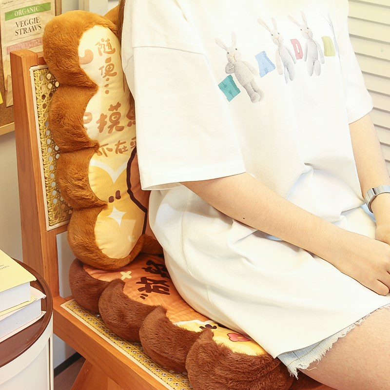 卡皮巴拉坐垫冬季办公室久坐屁垫学生宿舍儿童教室可爱加厚椅子垫 - 图2