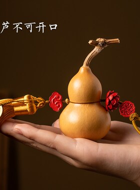 朱砂款门对门五帝钱葫芦挂件门对玄关卧室客厅阳台铜钱真葫芦挂饰
