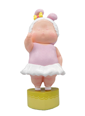 瞿广慈《赞粉嘟嘟》客厅电视柜创意装饰品可爱摆件